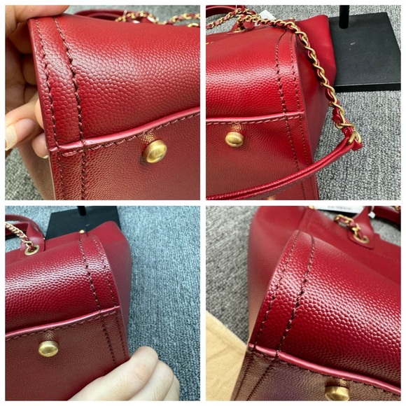 100% Authentic CHANEL DeauVille Medium Leather Satchel Bag - Picture 11 of 15